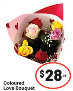 IGA Coloured love bouquet offer