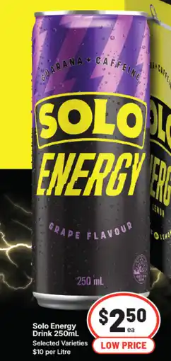IGA Solo energy drink offer