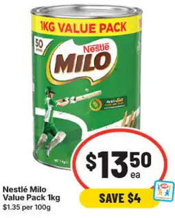 IGA Nestlé milo value pack offer