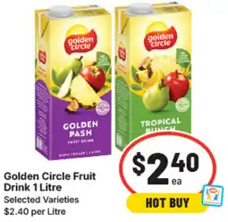 IGA Golden circle fruit drink offer