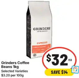 IGA Grinders coffee beans offer