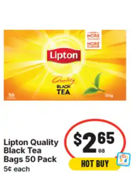 IGA Lipton quality black tea bags offer