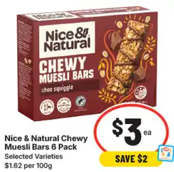 IGA Nice & natural chewy muesli bars offer