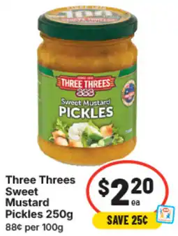 IGA Three threes sweet mustard pickles offer