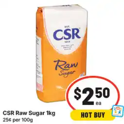 IGA Csr raw sugar offer
