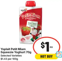 IGA Yoplait petit miam squeezie yoghurt offer