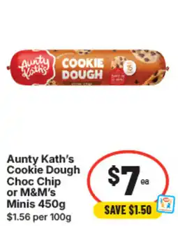 IGA Aunty kath's cookie dough choc chip or m&m's minis offer