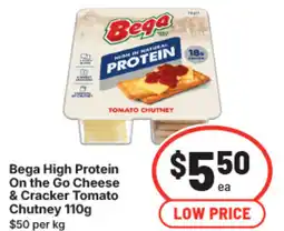 IGA Bega high protein on the go cheese & cracker tomato offer