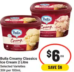 IGA Bulla creamy classics ice cream offer
