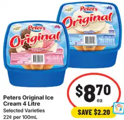 IGA Peters original ice cream offer
