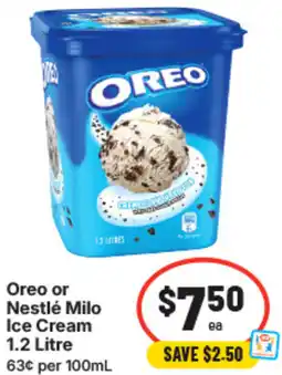 IGA Oreo or nestlé milo ice cream offer