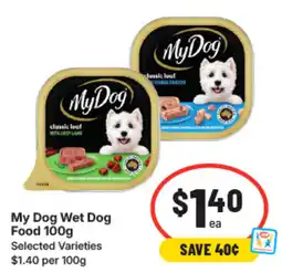 IGA My dog wet dog food offer