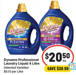 IGA Dynamo professional laundry liquid offer