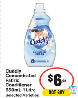 IGA Cuddly concentrated fabric conditioner offer