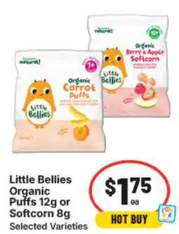 IGA Little bellies organic puffs or softcorn offer
