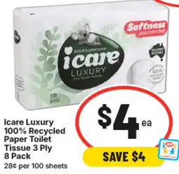IGA Icare luxury recycled paper toilet tissue offer