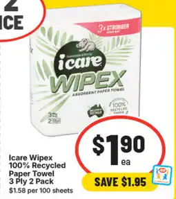 IGA Icare wipex paper towel recycled offer