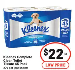 IGA Kleenex complete clean toilet tissue offer