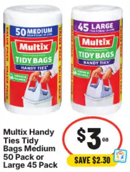 IGA Multix handy ties tidy bags medium offer