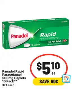 IGA Panadol rapid paracetamol offer