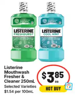 IGA Listerine mouthwash fresher & cleaner offer