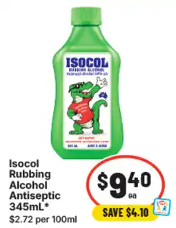IGA Isocol rubbing alcohol antiseptic offer