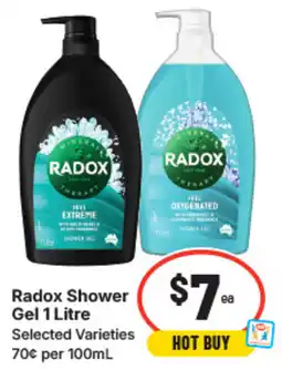 IGA Radox shower gel offer