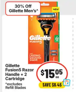 IGA Gillette fusion5 razor handle + 2 cartridge offer