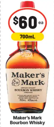 IGA Maker's mark bourbon whisky offer