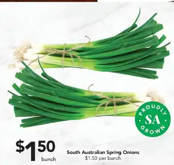 Drakes South Australian Spring Onions Bunch offer