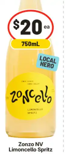 IGA Zonzo nv limoncello spritz offer