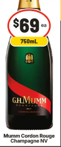 IGA Mumm cordon rouge champagne nv offer