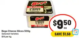IGA Bega cheese slices offer