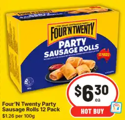IGA Four'n twenty party sausage rolls offer