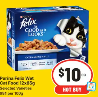 IGA Purina felix wet cat food offer