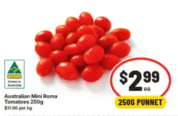 IGA Australian mini roma tomatoes offer