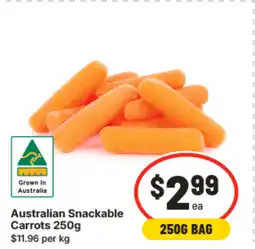 IGA Australian snackable carrots offer