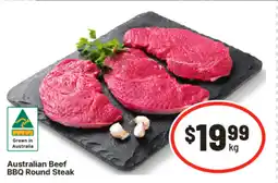 IGA Australian beef bbq round steak offer
