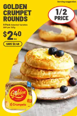 IGA Golden crumpet rounds offer