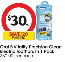 Coles Oral b vitality precision clean electric toothbrush offer