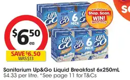 Coles Sanitarium Up&Go Liquid Breakfast offer