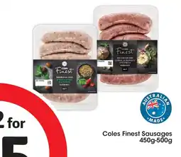 Coles Coles finest sausages offer
