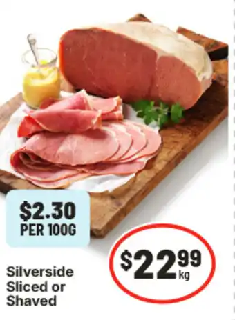 IGA Silverside sliced or shaved offer