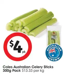 Coles Coles australian celery sticks pack offer