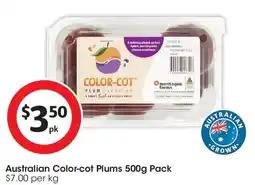 Coles Australian color-cot plums pack offer
