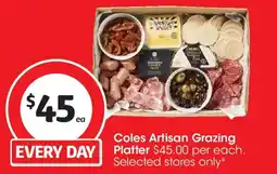 Coles Coles artisan grazing platte offer
