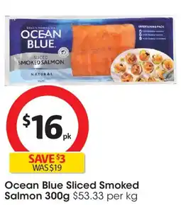 Coles Ocean blue sliced smoked salmon offer