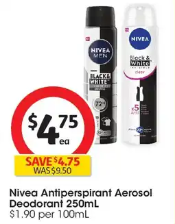 Coles Nivea Antiperspirant Aerosol Deodorant offer