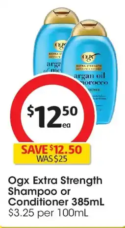 Coles Ogx Extra Strength Shampoo or Conditioner offer