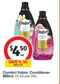 Coles Comfort Fabric Conditioner offer
